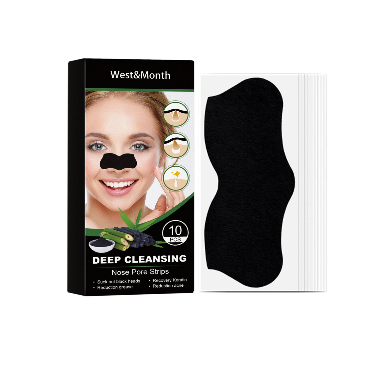 Blackhead Pore Strips, Blackhead Remover Deep Cleansing Charcoal Strip