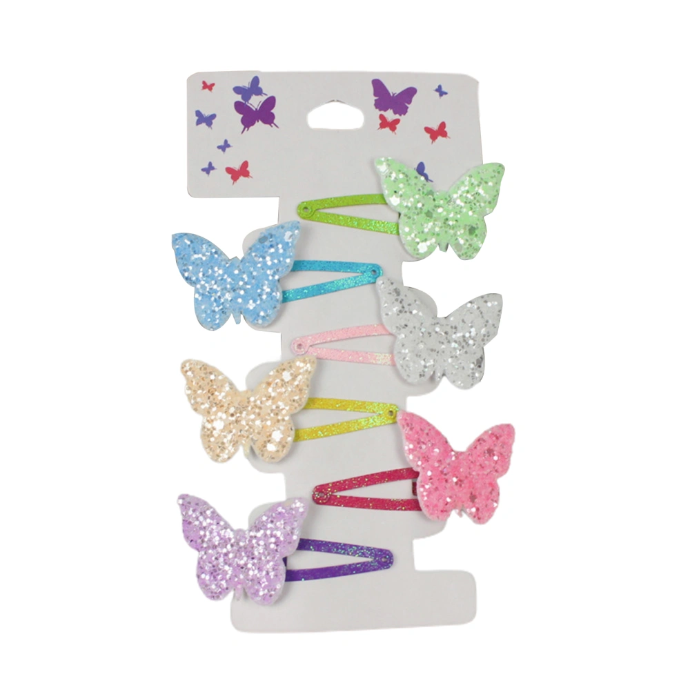 Girls Butterfly Hair Clip, Sweet Shiny Sequined Princess Styling Tool