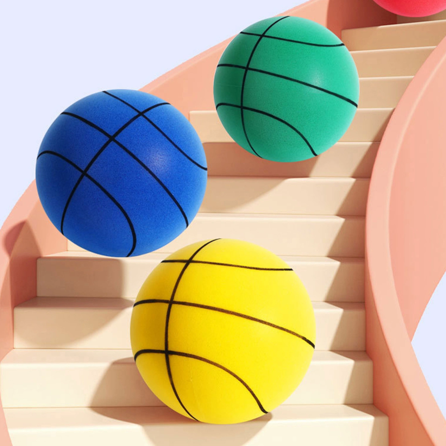 Toddler Silent Basketball Quiet Soft Ball Stress Relief Toys for Kids 