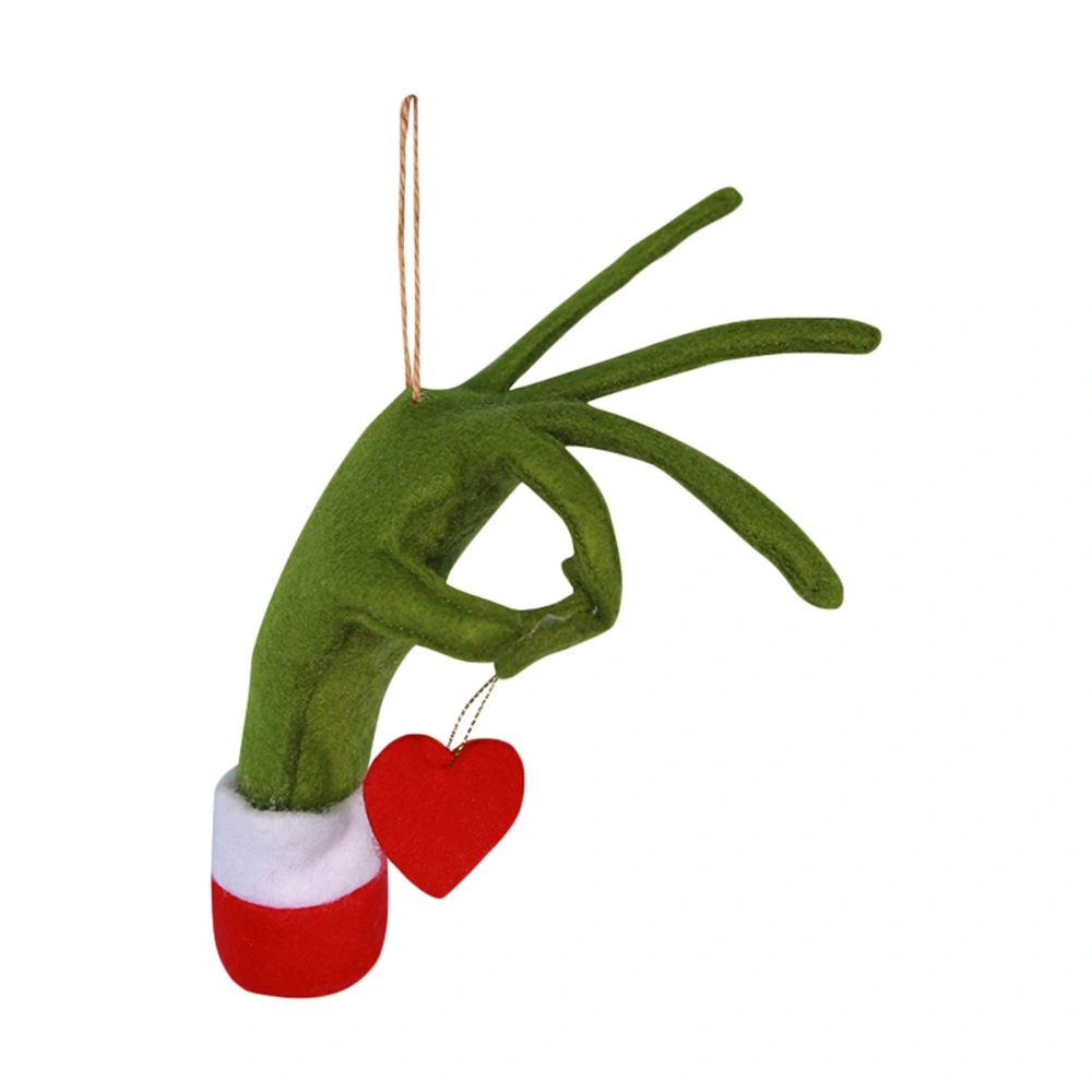 Cute Car Pendant Christmas Green Monster Hand Adorable Plush Toy