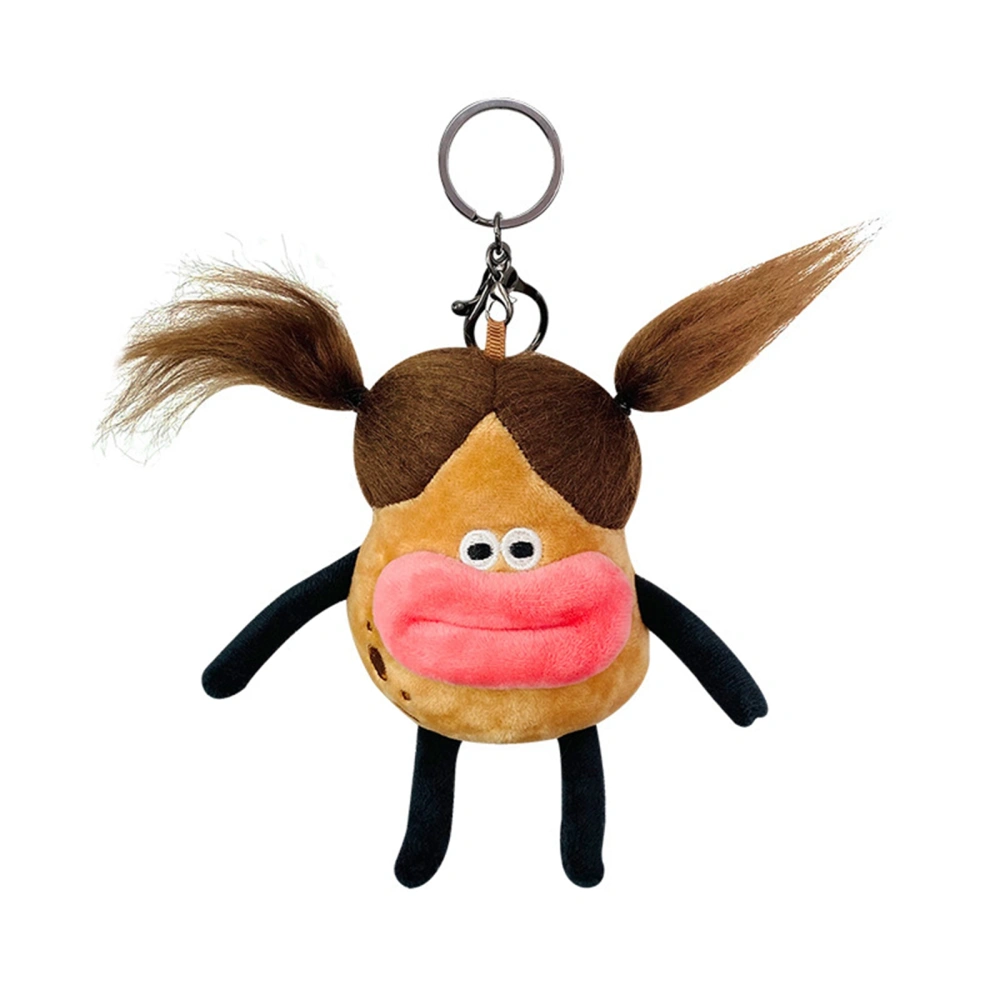 Plush Cartoon Keychain Cute Key Ring Purse Charms Pendant for Women 