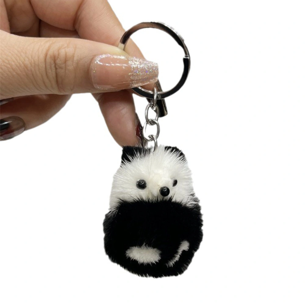 Fur Panda Keychain Cute Animal Key Ring Purse Charms for Handbag