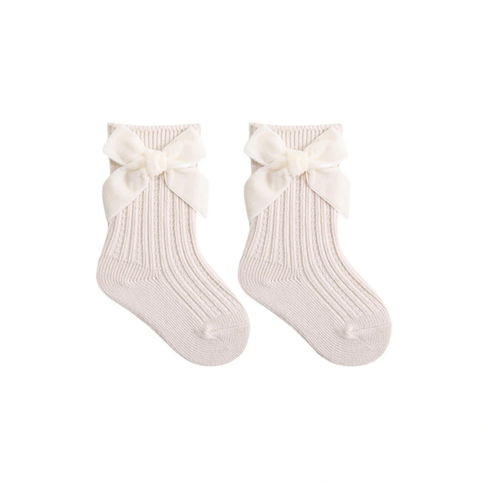 Baby Socks for Girls Solid Color Toddler Sweet Bowknot Cute Socks