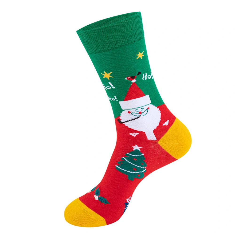 Women Men Christmas Socks Cartoon Crew Socks Breathable Calf Socks