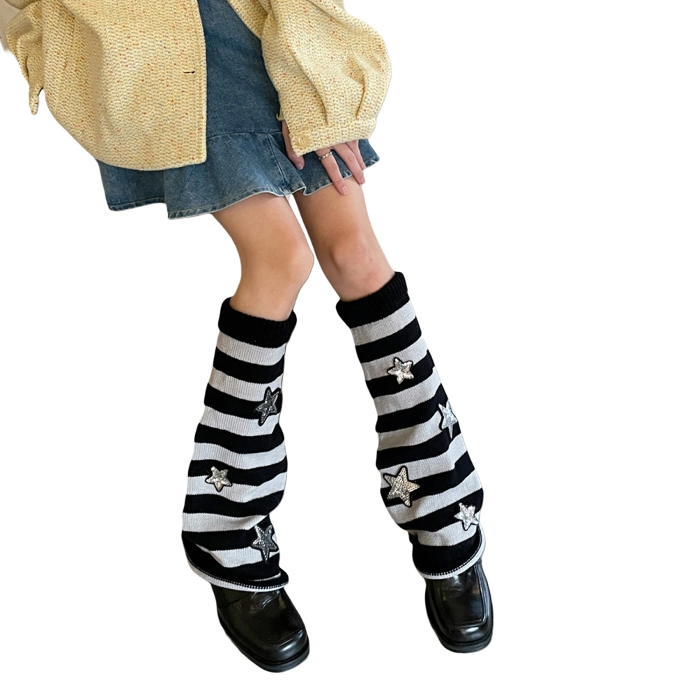 Women's Kawaii Leg Warmers Shiny Star Leg Warmers Long Slouch Socks