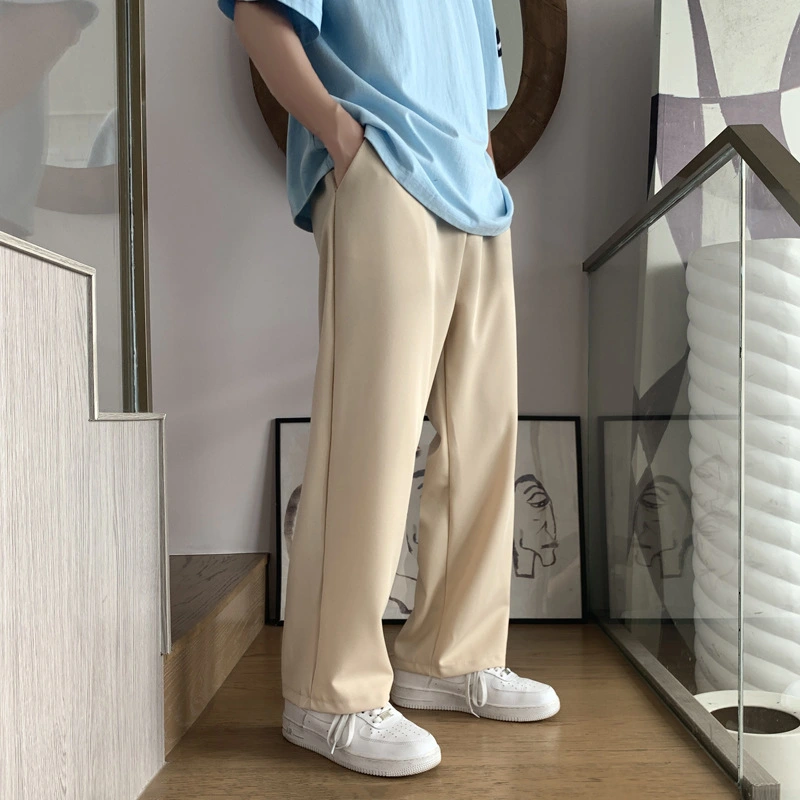 Men's Trousers Straight Drooping Boys Thin