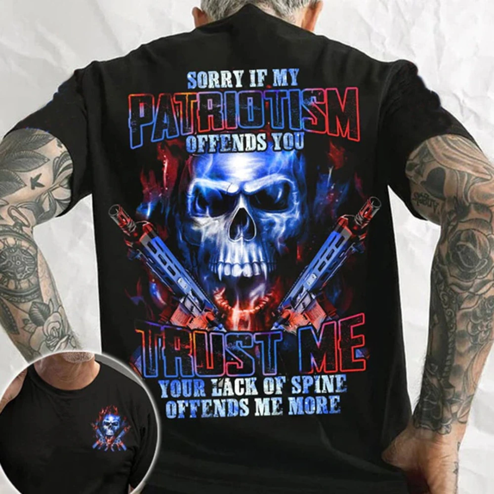 Hip Hop Series Digital 3D Printing Short-sleeved Men's Street Sports T-shirt Top