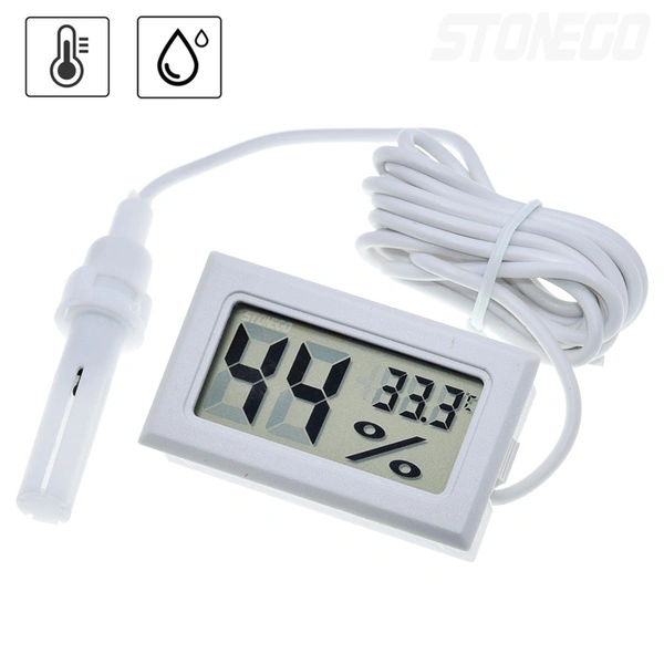 1PC High Precision LCD Digital Thermometer Hygrometer Stonego Household Humidity Gauge Incubator Aquarium Temperature Humidity Meter Sensor Detector
    