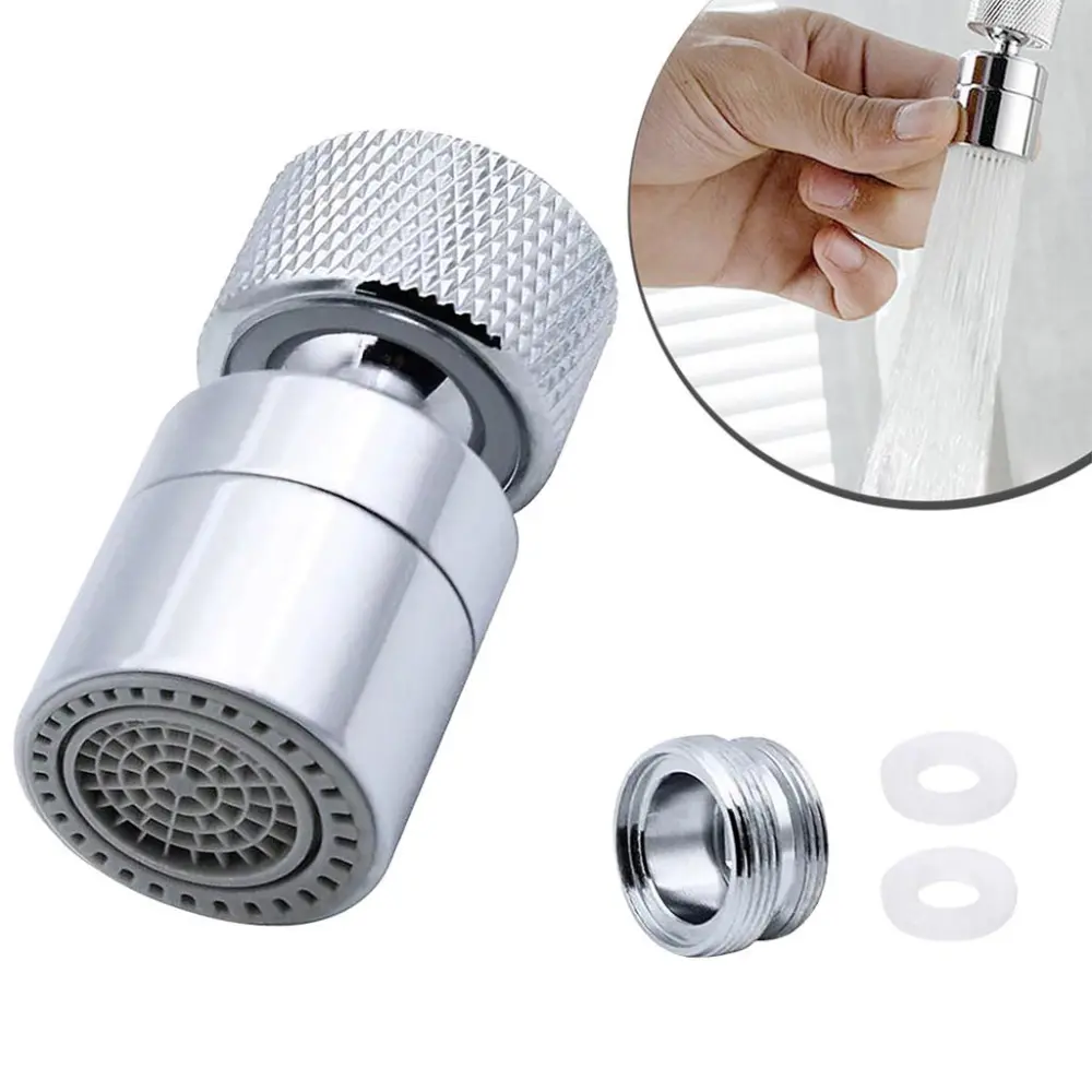 Joliann-Brass Water Saving Tap Faucet Aerator Sprayer Attachment with 360-Degree Swivel