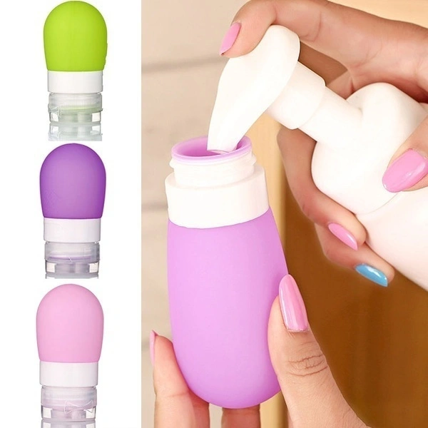 Portable travel bottle Portable Round Silicone Travel Bottles Cosmetics Shampoo Container Candy Color travel Accessories