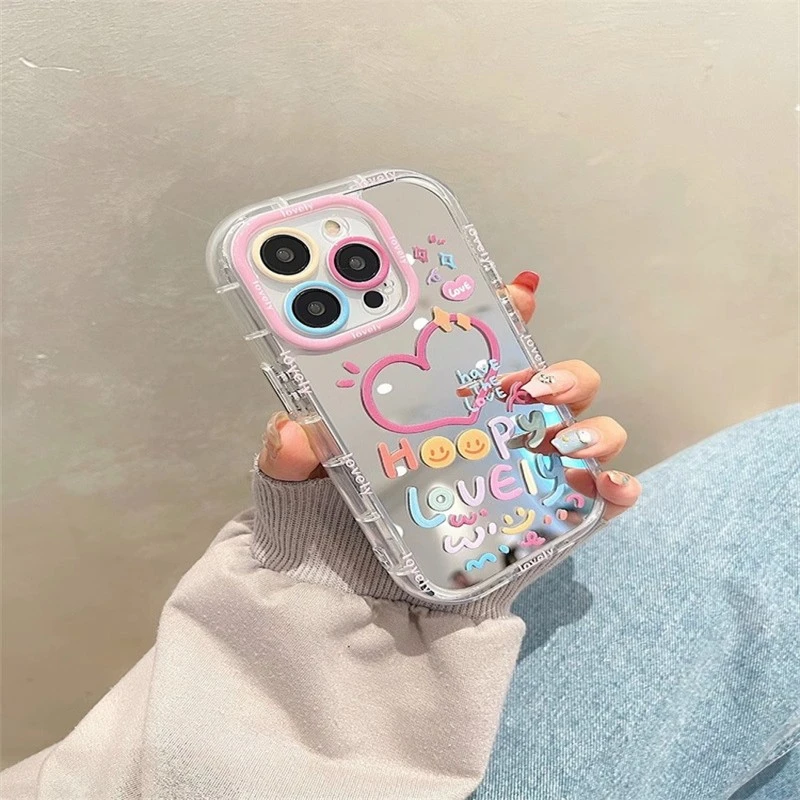 Creative Mirror English Heart Mobile Phone Shell