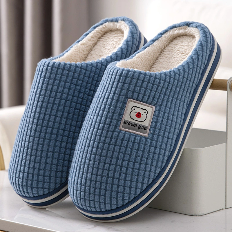 Autumn And Winter Cotton Slippers Women's Non-slip Indoor Slippers Soft Warm Plush Slippers