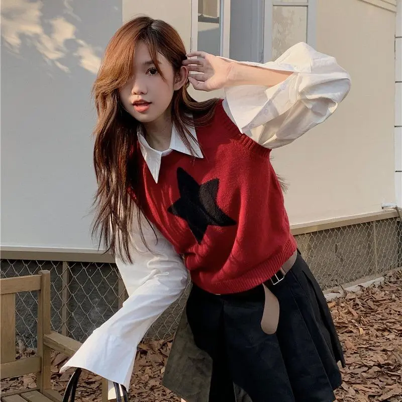 Women's Five-pointed Star Sleeveless Vest Fashion Knitwear