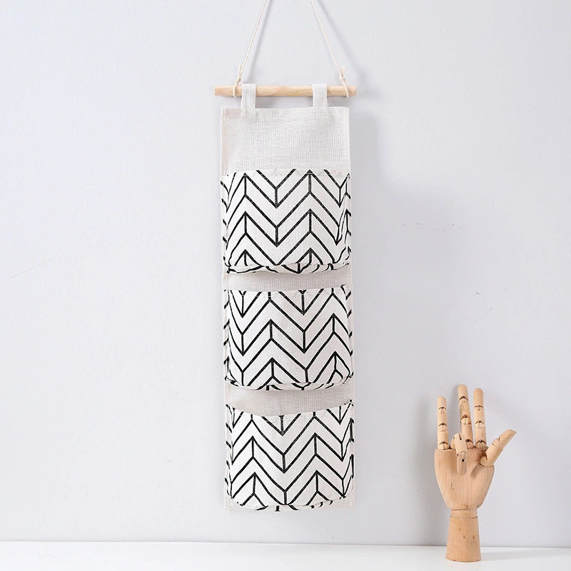 Wall Hanging Decoration Type Three Pockets Hanging Storage Bag