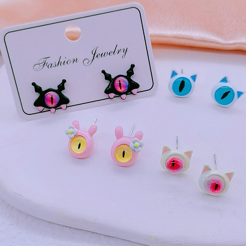 Cute Little Opal Stone Ear Studs Female