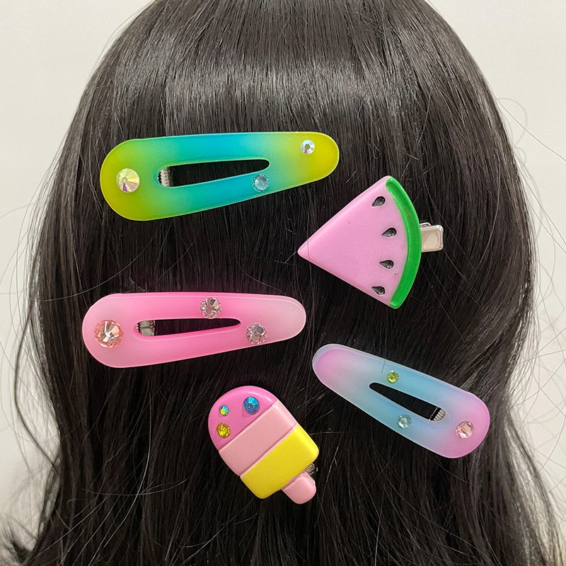 Color Gradient Resin Barrettes Female