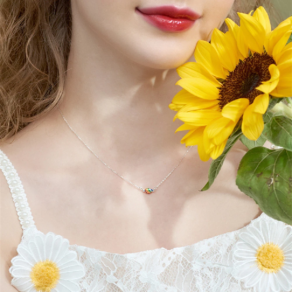 Sweet Rainbow Candy Pendant Necklace