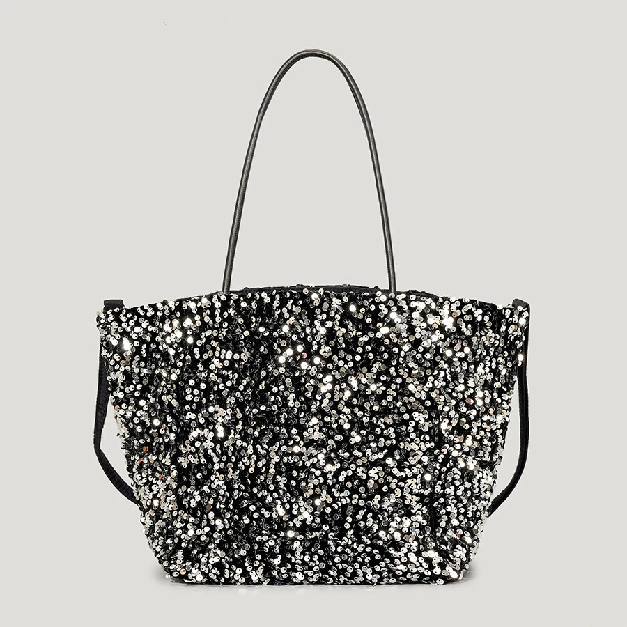 Autumn And Winter Super Flash Sequin Tote Bag Female Bling Sequins