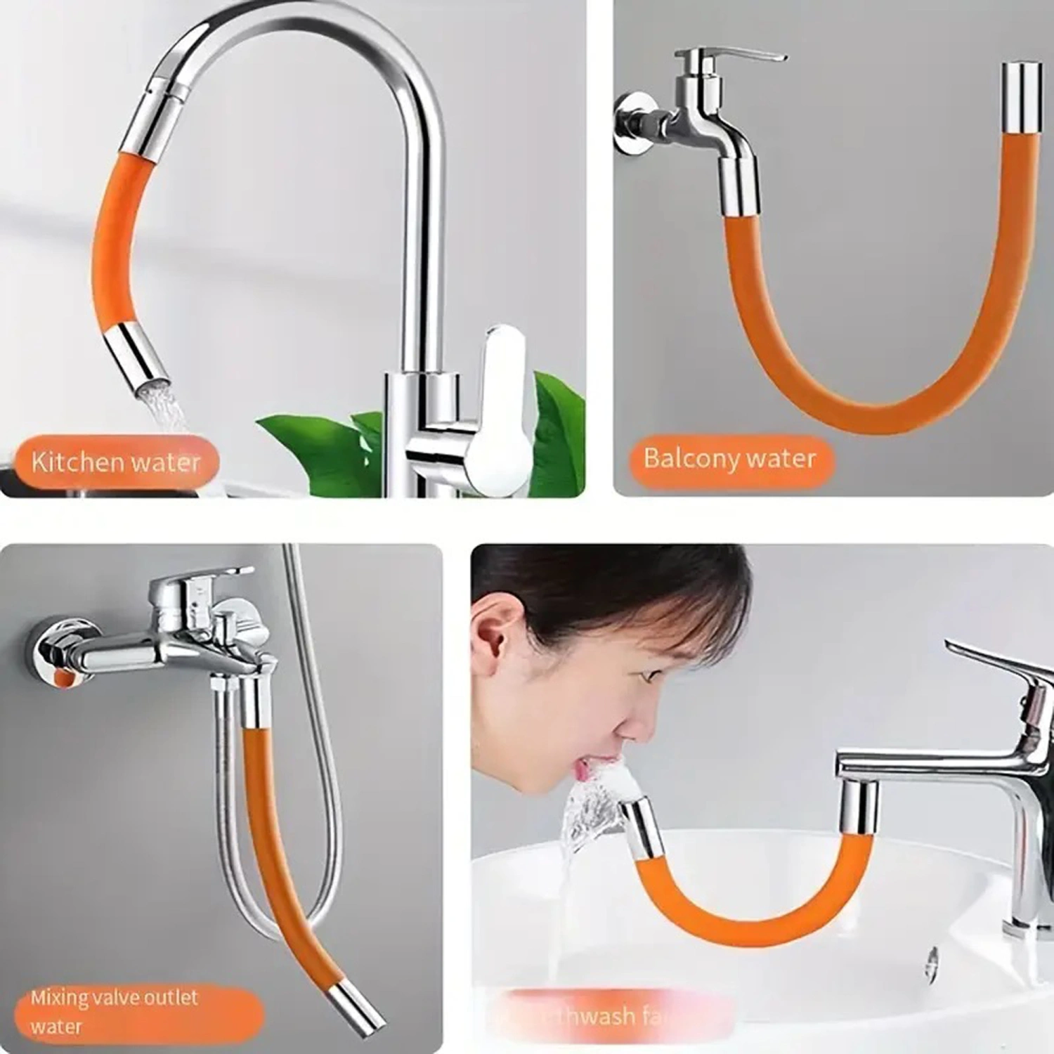 Rotating Faucet Extender Sink Faucet Hose Faucet Extension Tube