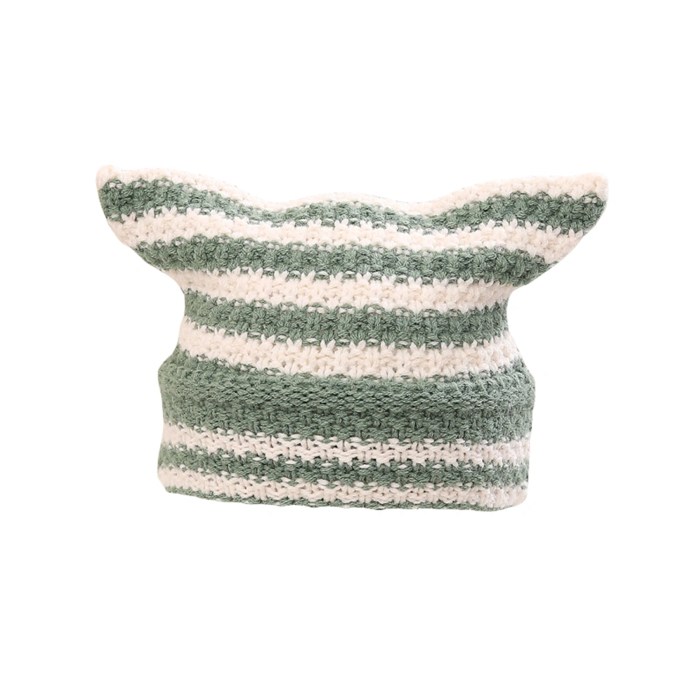 Baby Winter Hat Cute Striped Horns Knit Beanie Warm Cap for Infant