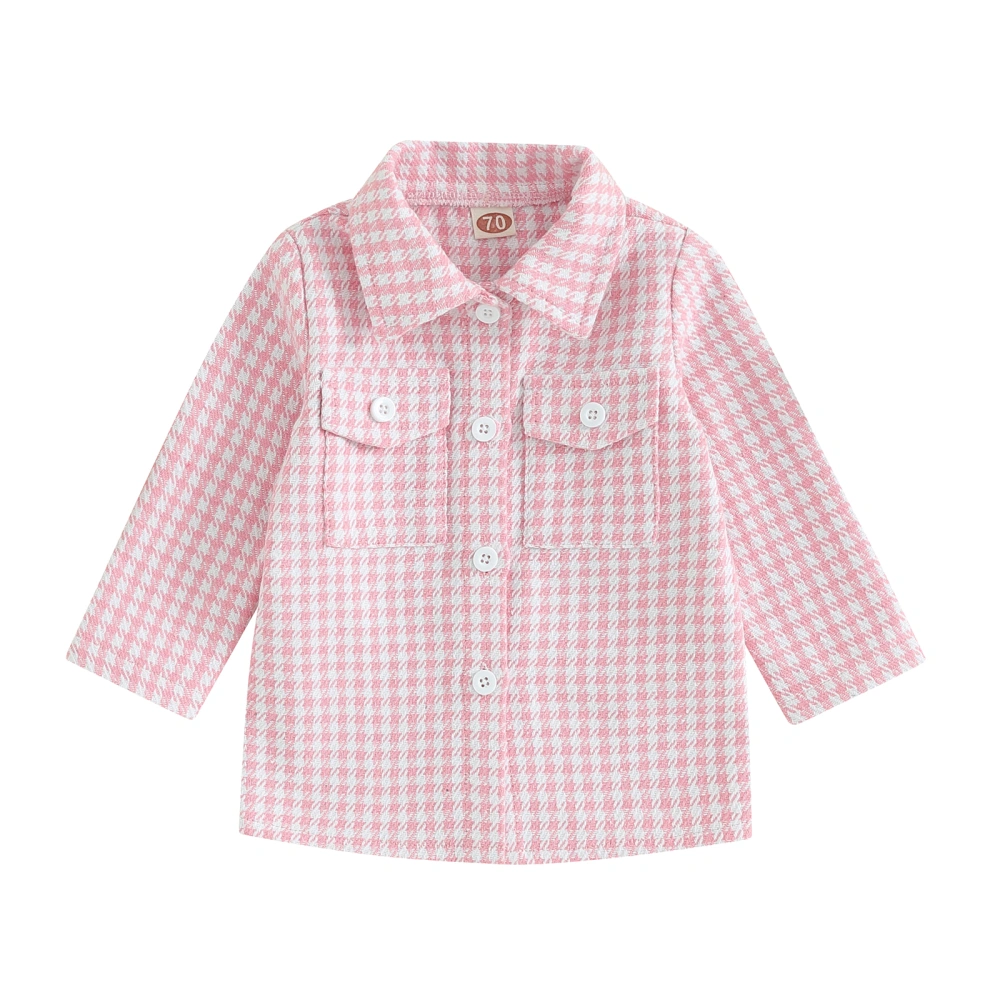 Toddler Girl Shirt Jacket Plaid Print Long Sleeve Button Cardigan 