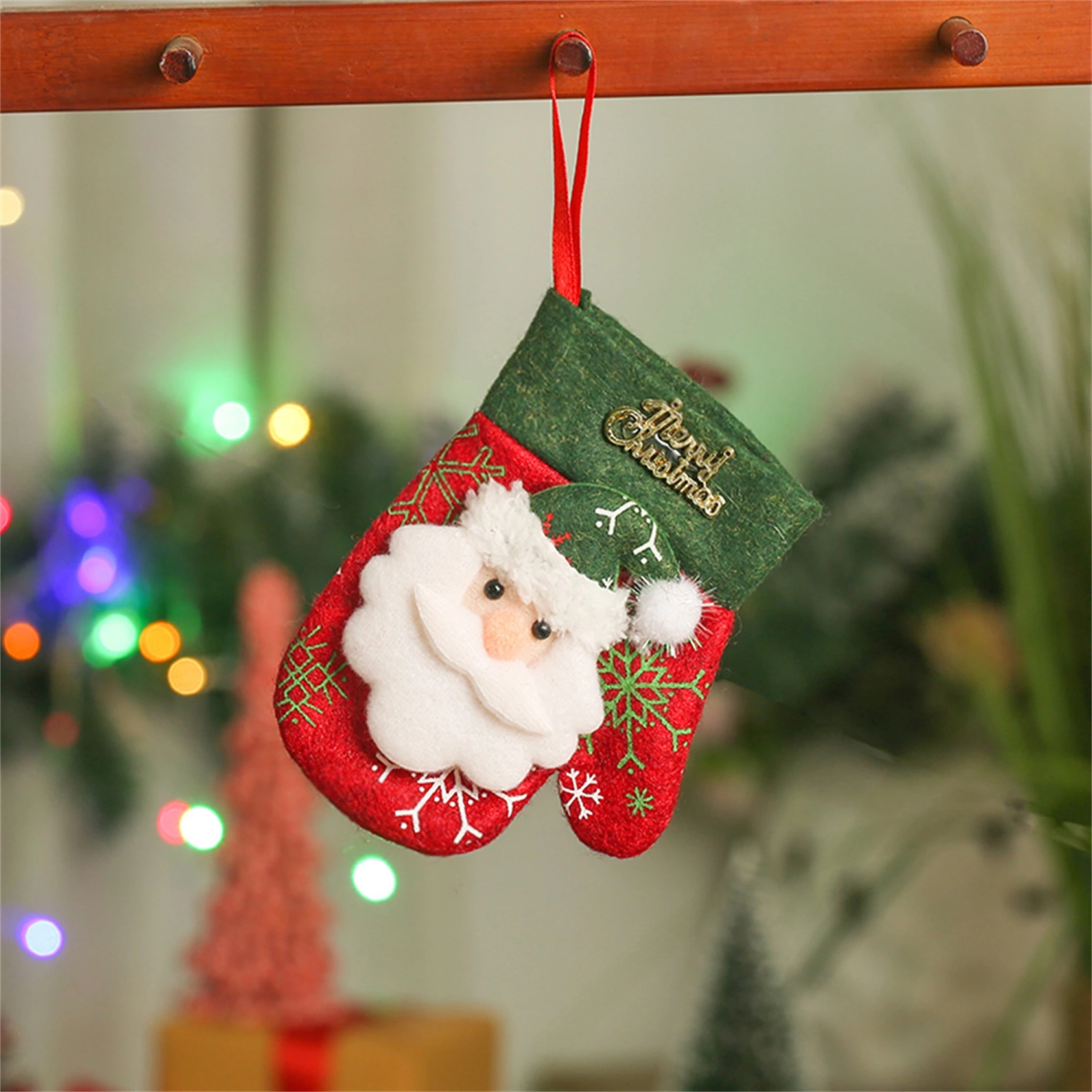 Christmas Tree Hanging Pendant Cute Pattern Candy Bag Ornaments