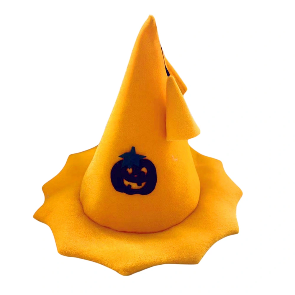 Kids Halloween Hat, Pumpkin Witch Hat With Pendants for Cosplay 