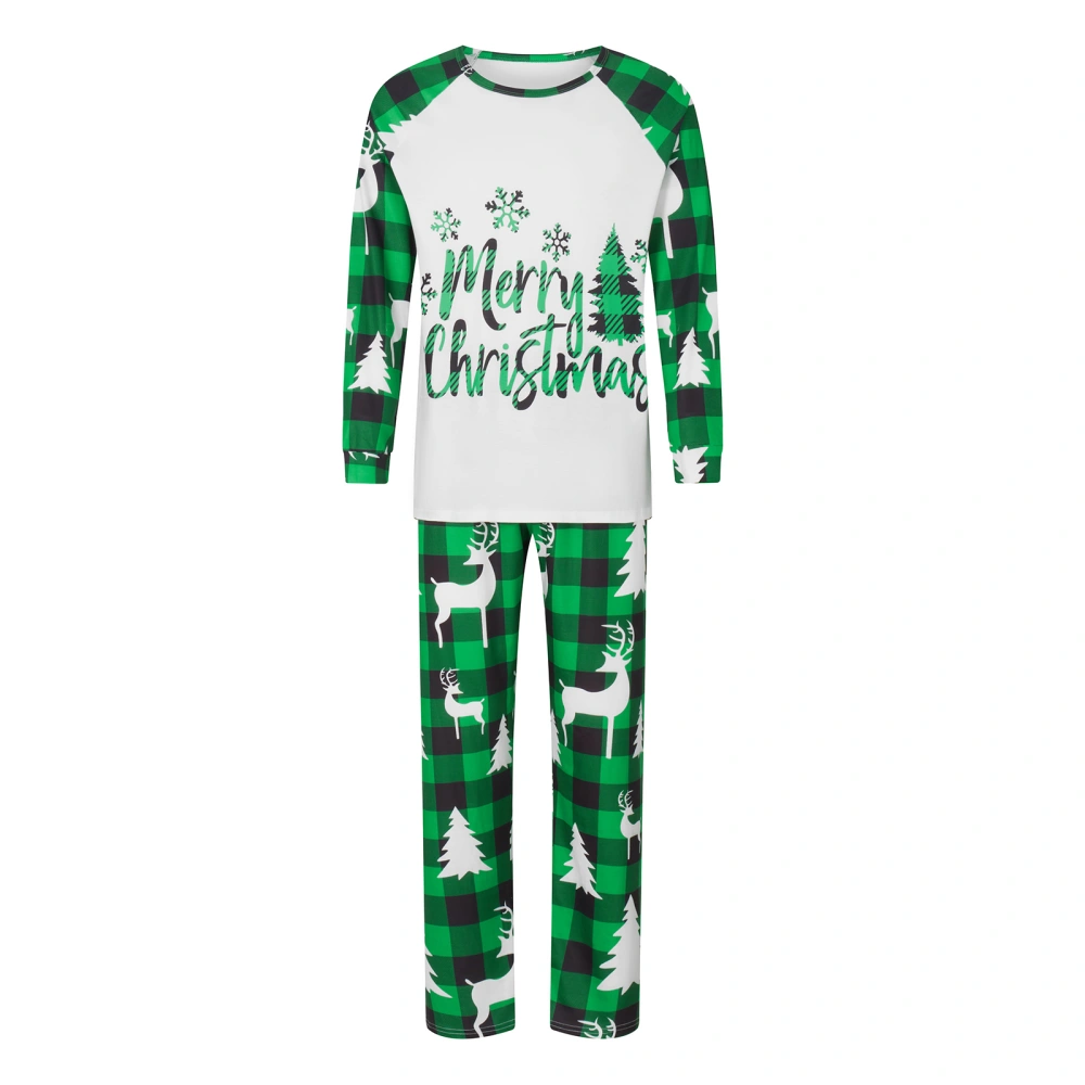 Christmas Pajamas for Family Snowflake Print Tops + Plaid Pants