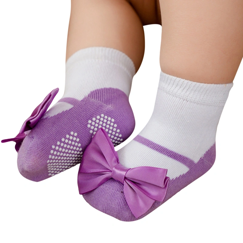 Baby Girls Socks Shoes Soft Short Socks with Bows Infant Socks