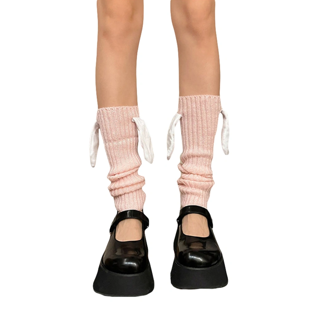 Women Knitted Leg Warmers Rabbit Ear Lolita Shoes Cuffs Covers