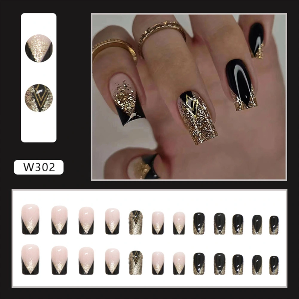 Halloween Fake Nails, DIY Shiny False Nail Tips Manicure Nail Art