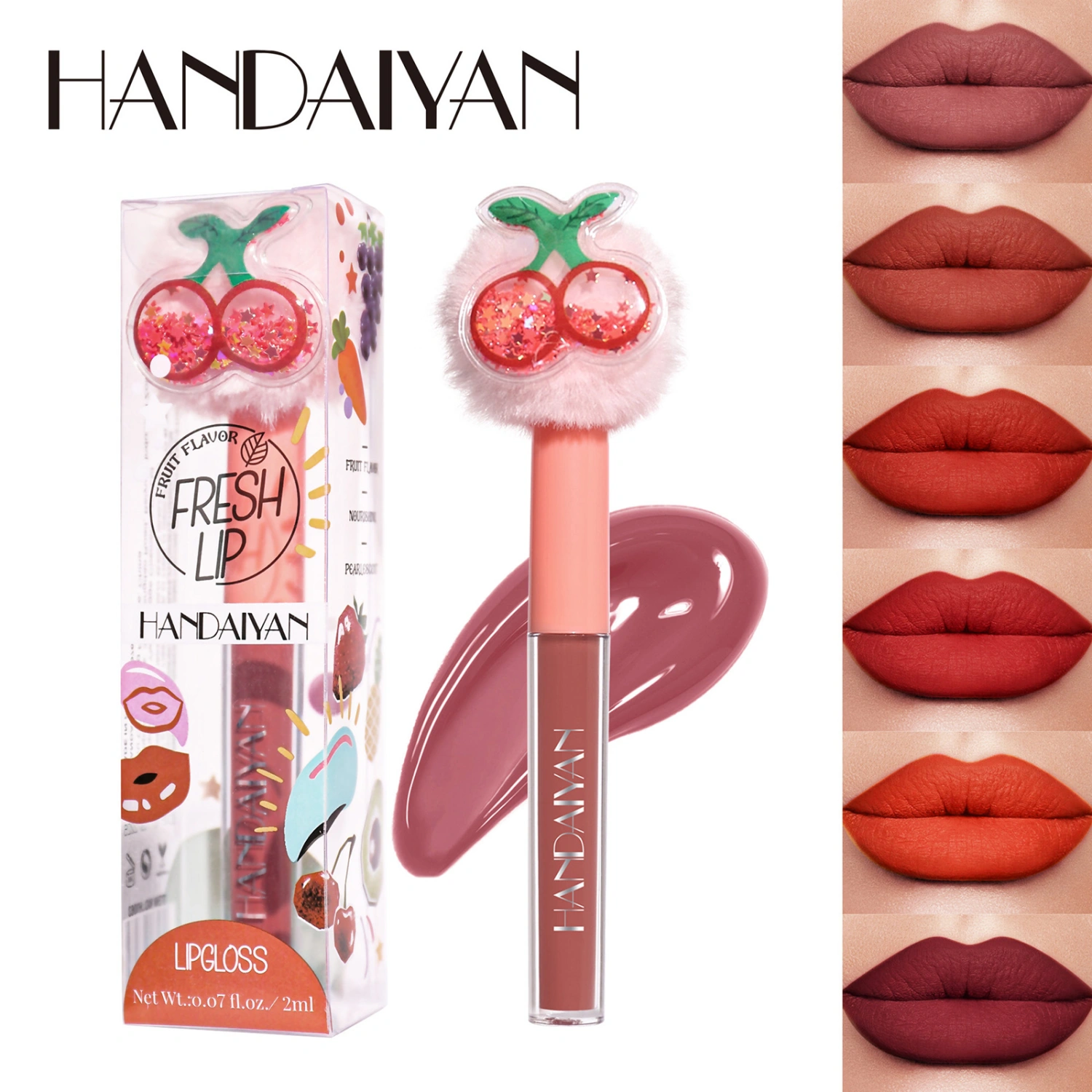 Velvet Mist Matte Lipstick, Long-Lasting Wear Non-Stick Cup Lip Gloss