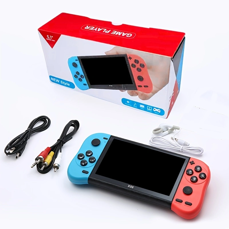 X50 Mini Handheld Game Player Retro Classic Gamepad 5.1inch/13cm Portable Fighting Gamebox HD TV Video Game Consoles