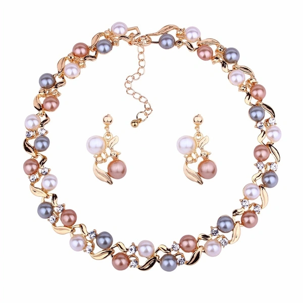 Pearl Necklace and Earring Set Necklace and Earring Set for Lady Gifts Birthday