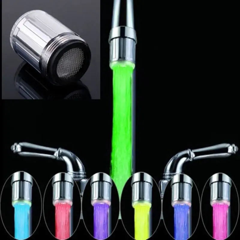 7 Color Change LED Faucet Home Bathroom Water Shower Head