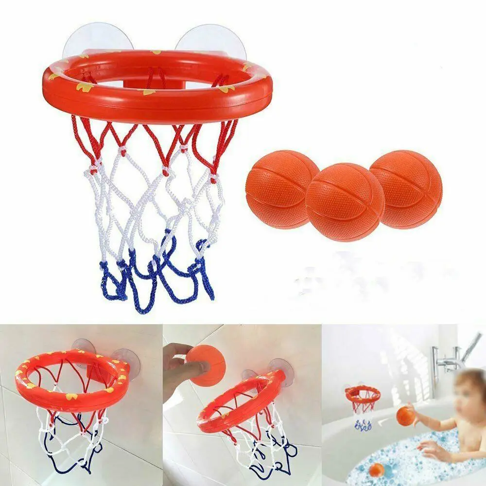 Baby Girl Boy Child Bath Toy Basketball Hoop and Ball Bath Water Play Set