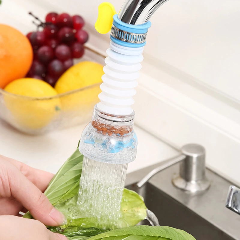 360 Adjustable Flexible Kitchen Faucet Tap Extender Splash-Proof Water Filter Outlet Head Water Saving Sprayer Filter Diffuser