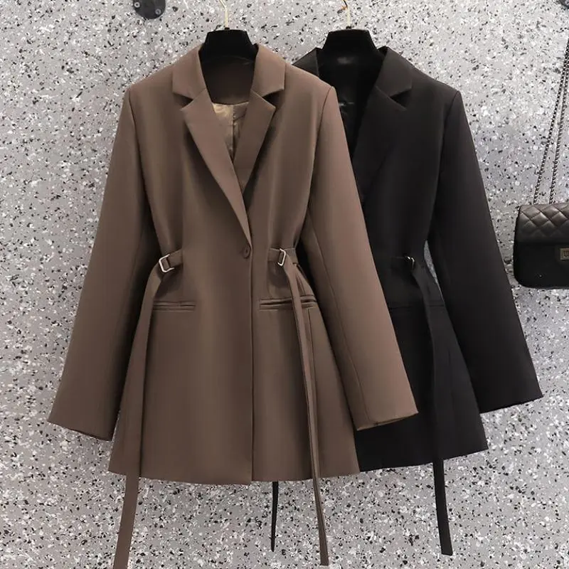 Suit Coat Women's Spring and Autumn Blazer Korean Version Slim Waist Popular Casual Coat