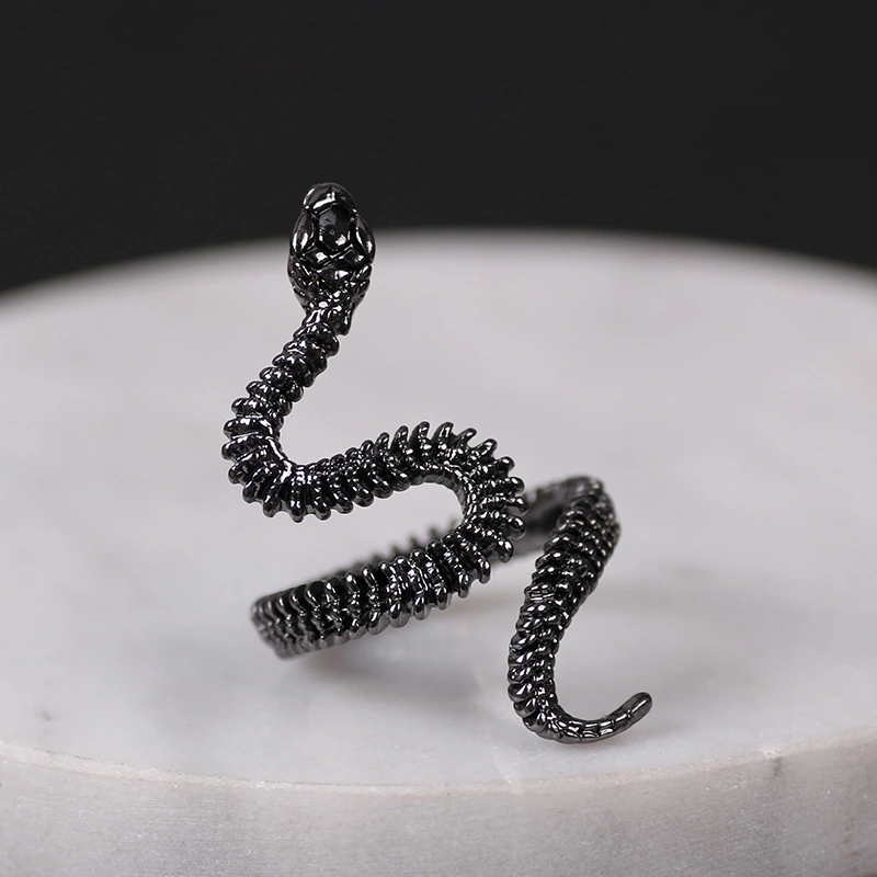 Index Finger Antique Snake Ring Hip Hop Punk
