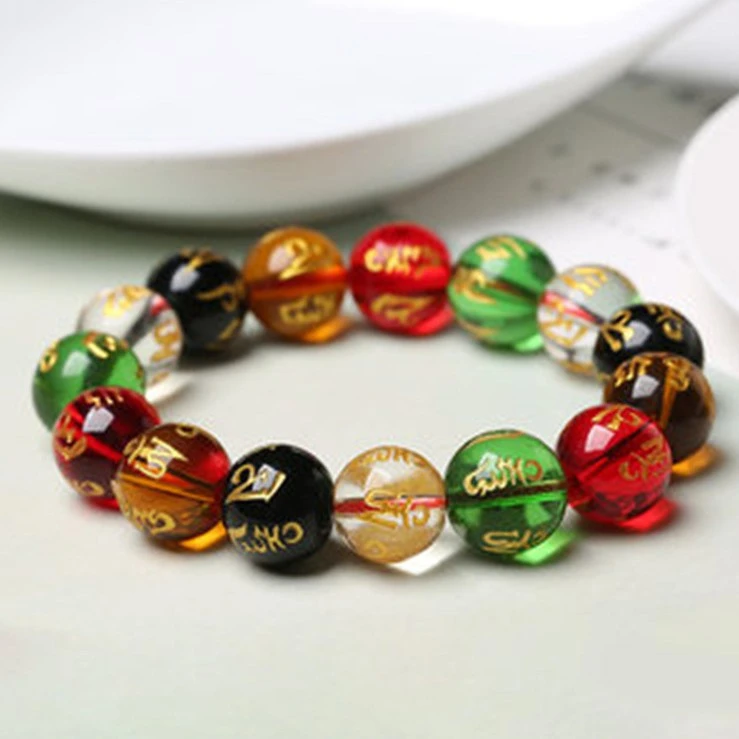 Colorful Six Words Motto Bracelet
