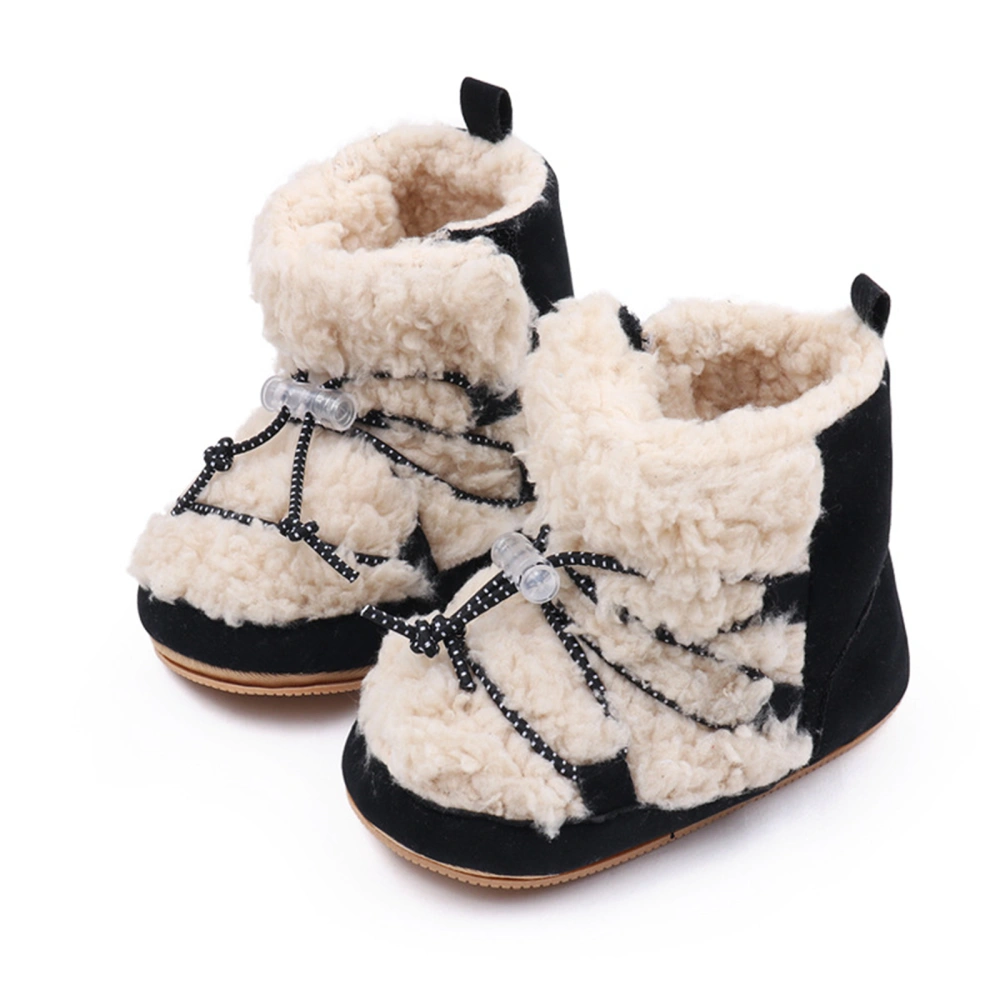 Newborn Girls Snow Boots Coral Fleece Winter Cute Ankle Boots Shoes 