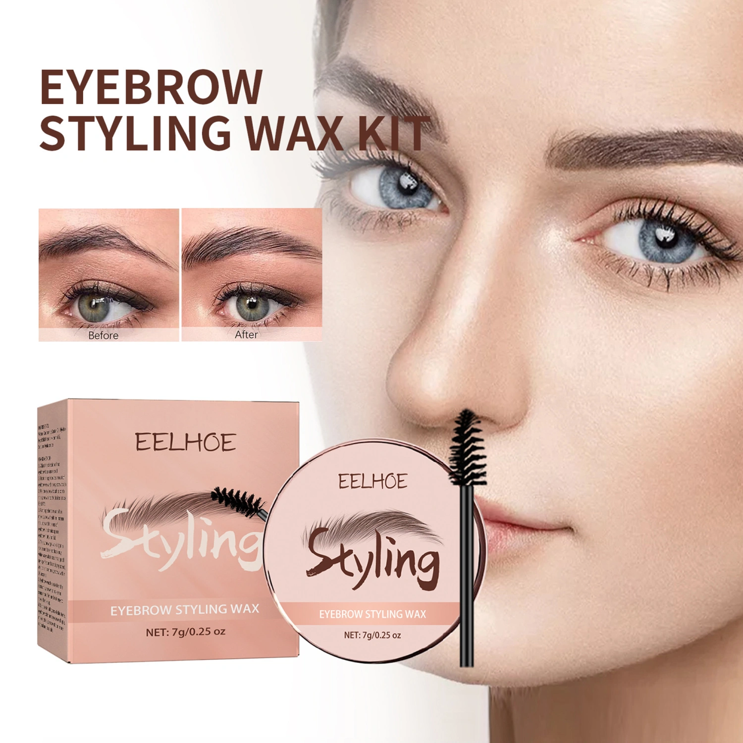 Eyebrow Styling Wax Kit for Women Eyebrow Shaping Tool Makeup