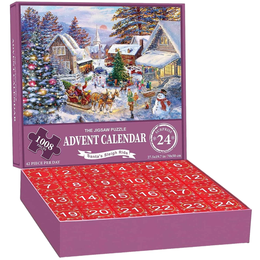 24 Numbered Christmas Countdown Puzzle Christmas Advent Calendar