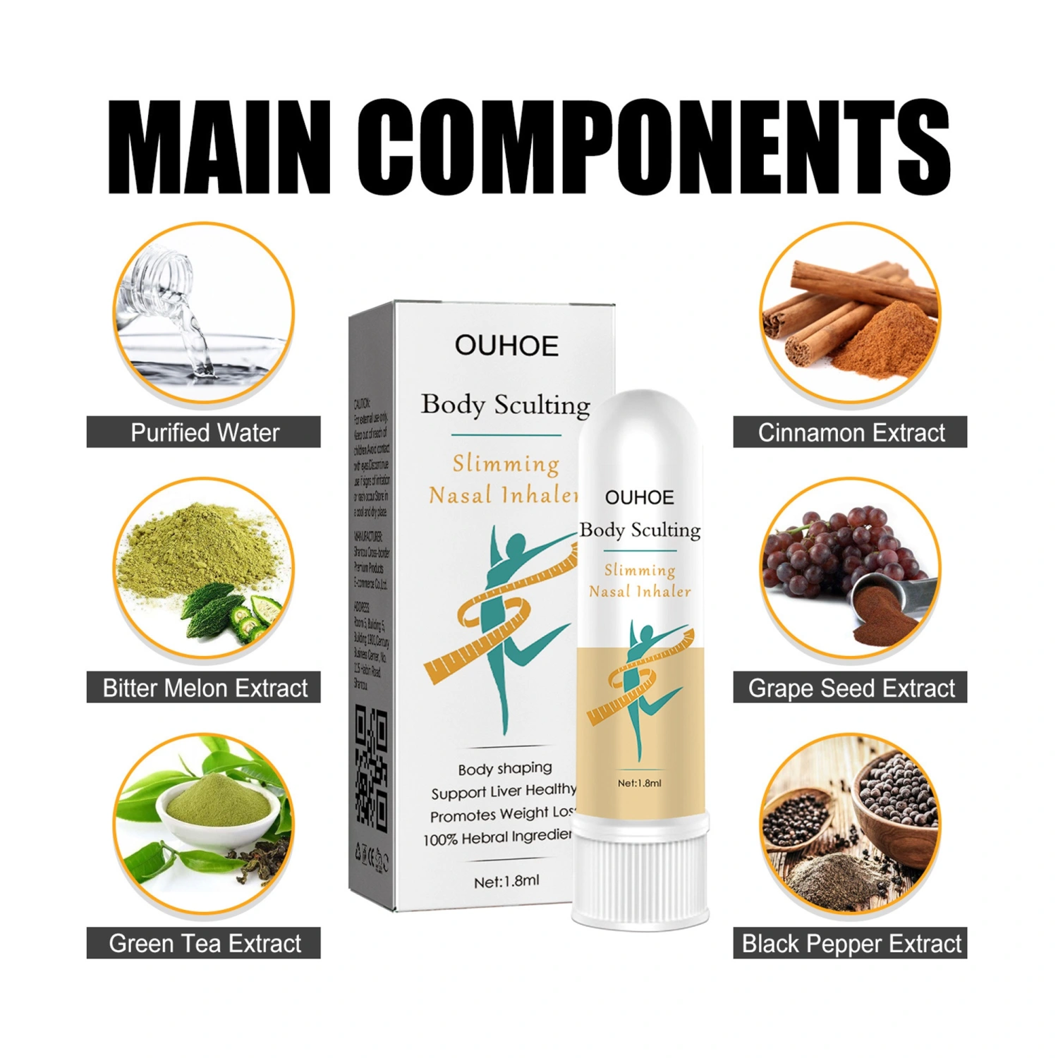 Body Slimming Nasal Inhaler Weight Loss Herbal Nasal Inhaler 