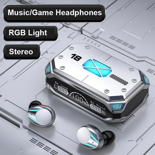 Double Mode Game/music Bluetooth Headset, TWS Wireless Bluetooth5.3 Earbuds, 9D Stereo Sport Headphones, Touch Control Noise Reduction Earphones with Charging Case