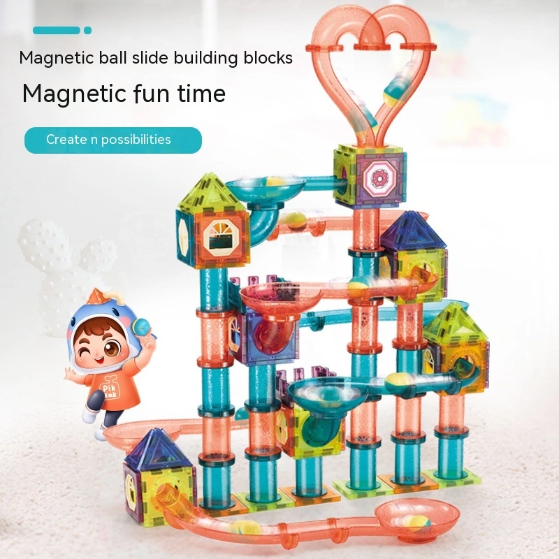 Colorful Window Magnetic Light Ball Track Product Children's Splicing Blocks Toy