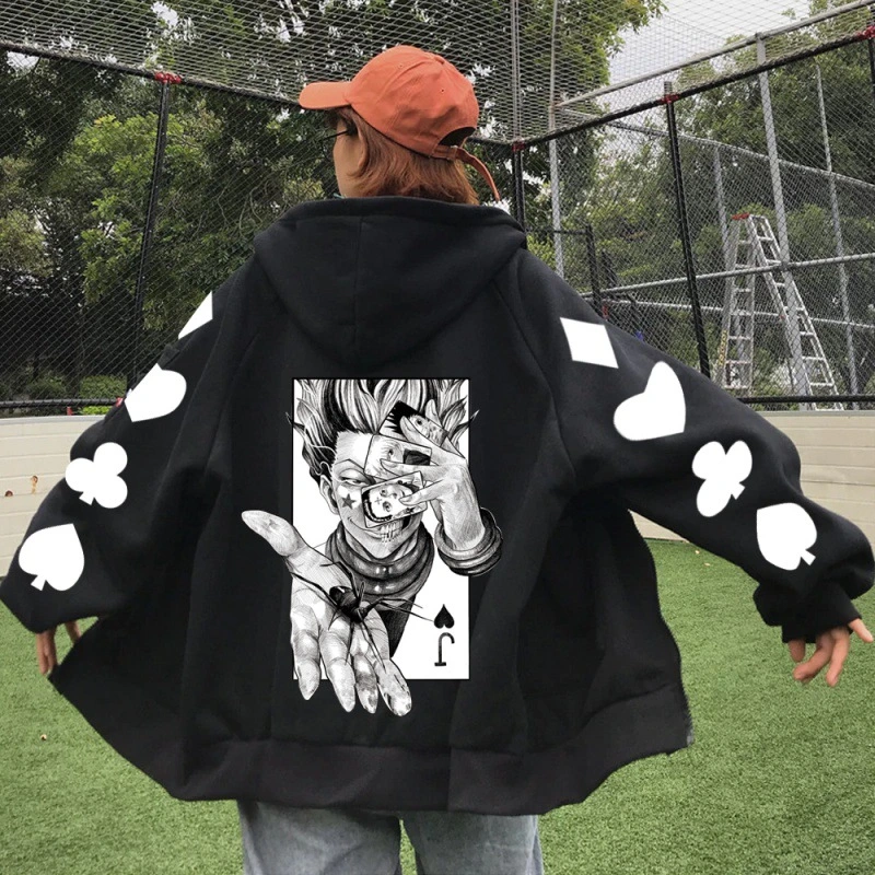 Hunter X Hunter Warm Zipper Hoodies Coats Loog Sleeve Harajuku Hisoka Sportswear Casual Clothes Gift Top Unisex Zip Up Coats