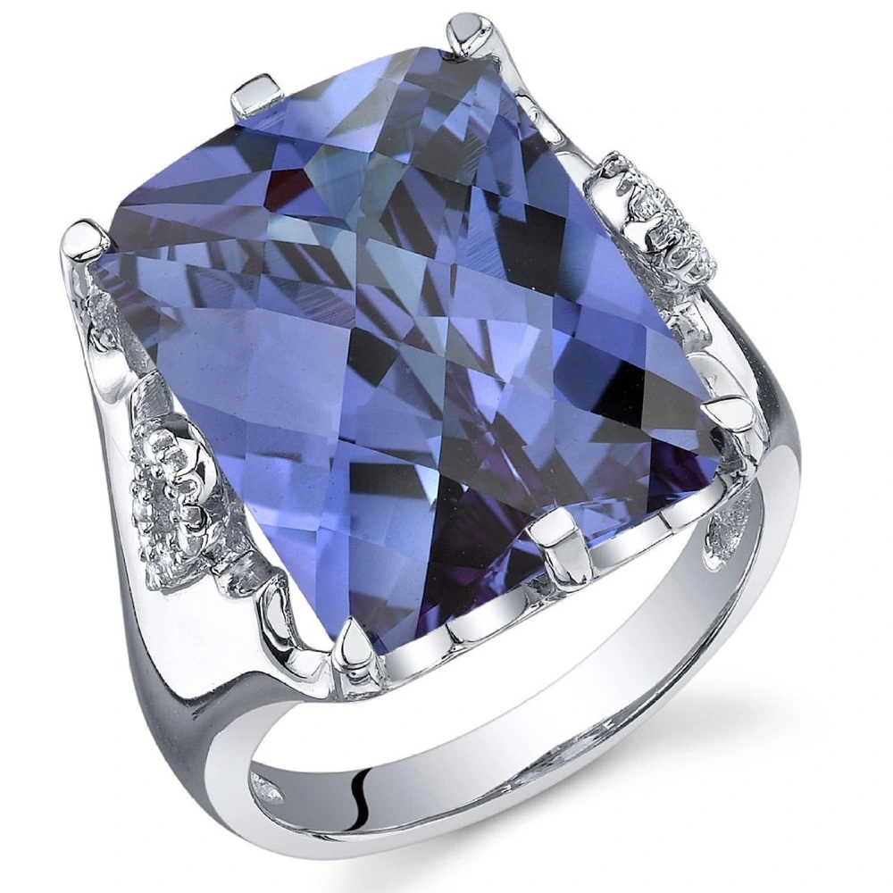 Nice Jewelry 925 Sterling Silver Genuine Tanzanite Gemstone Wedding Engagemetn Ring Size 6-10