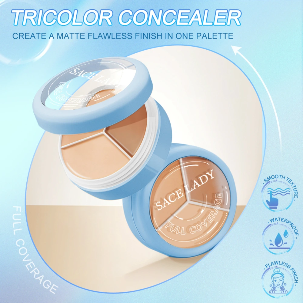 SACE LADY Cream Concealer Palette High Coverage Concealer Multiple Effect Waterproof Sweatproof Brighten Skin Colour