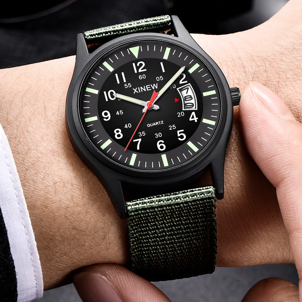 Men's Canvas Nylon Strap Watch